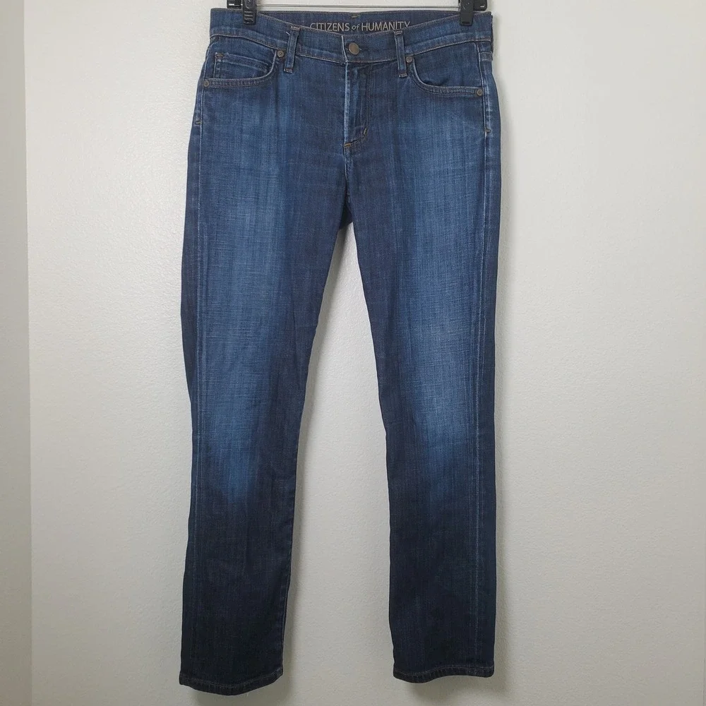 Citizens of Humanity Phoebe Slim Straight Crop Jeans Dark Wash‎ Women's Size 27